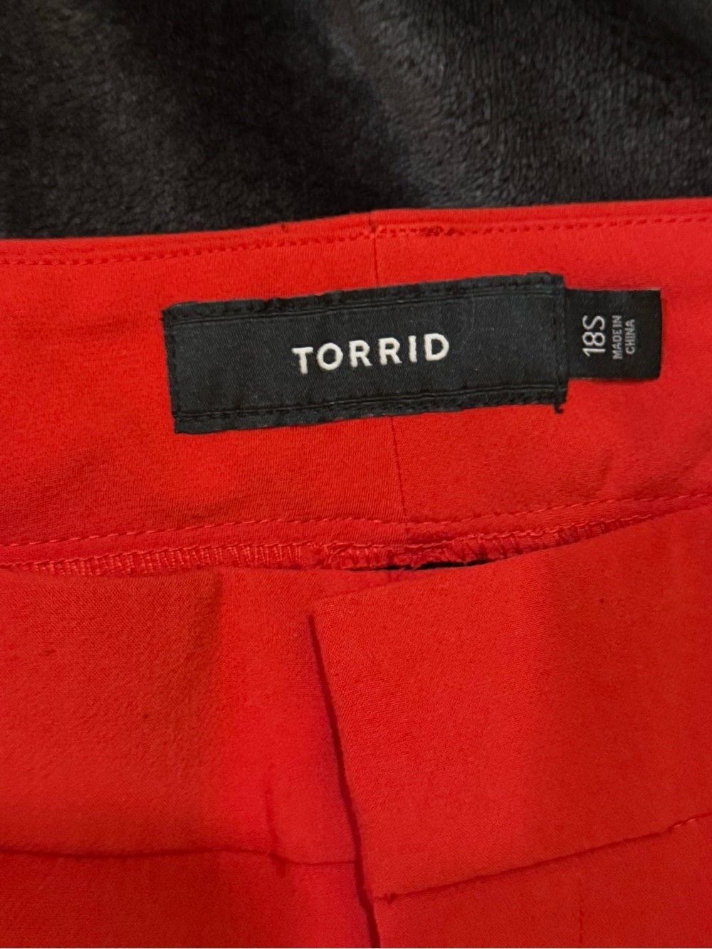 Torrid Red Cropped Slacks - Picture 2 of 3